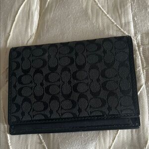 Coach Black Leather Card Holder